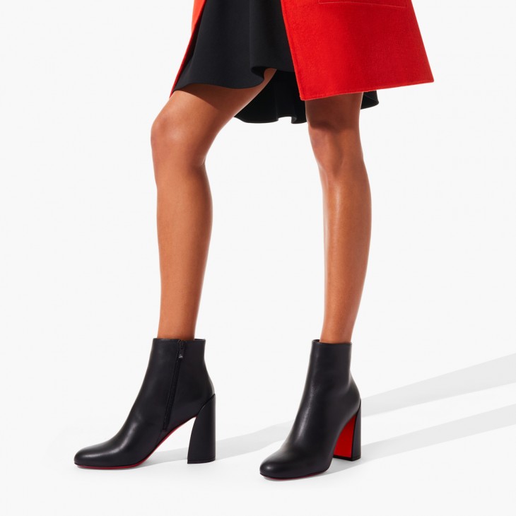 Ankle Boots Spikita Booty Turela 85 mm Black Calfskin Leather