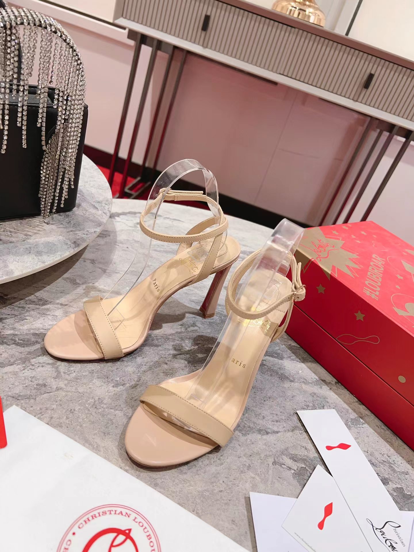 Condora Queen 85 mm Sandals Nappa Leather Nude