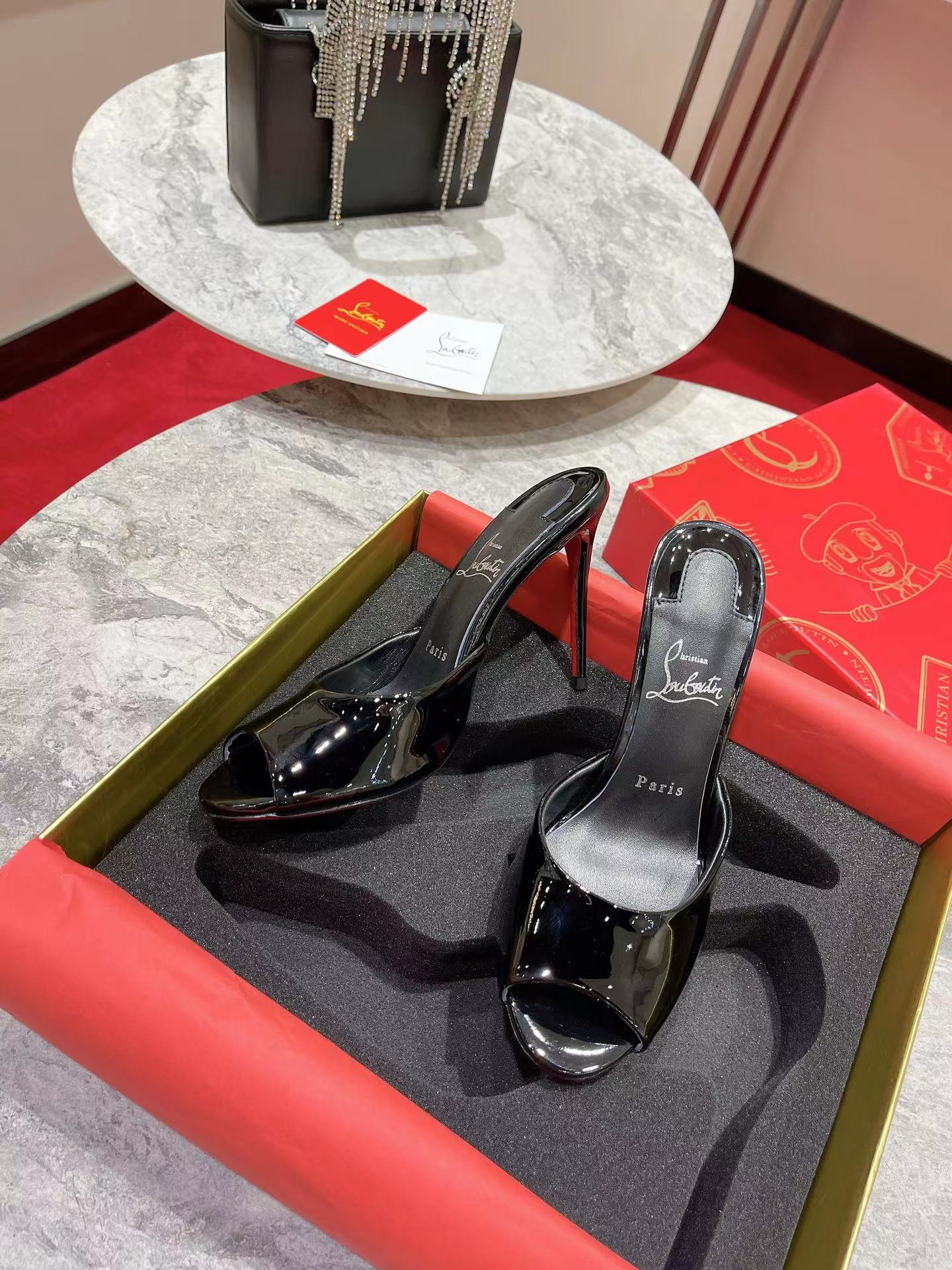 Me Dolly 100 mm Mules Patent Calf Black