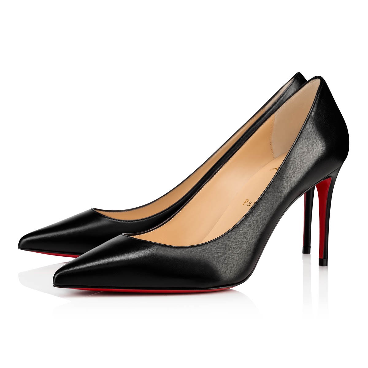 Kate 85 mm Black Nappa Leather Pumps