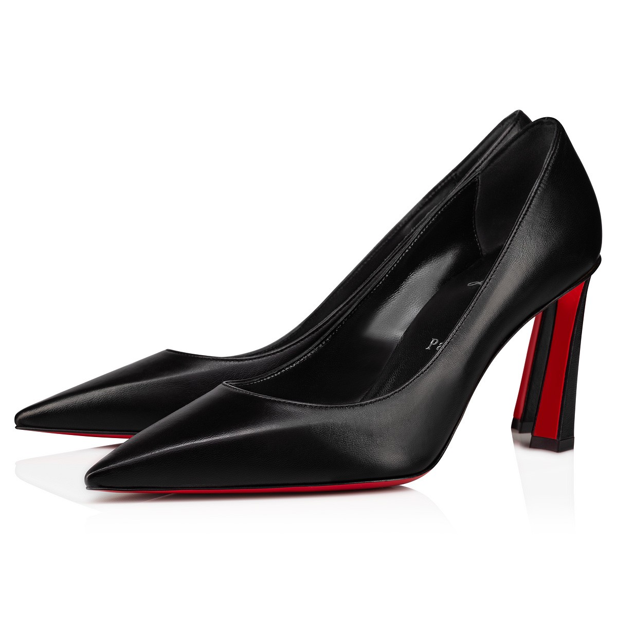 Condora 85 mm Black Leather Pumps