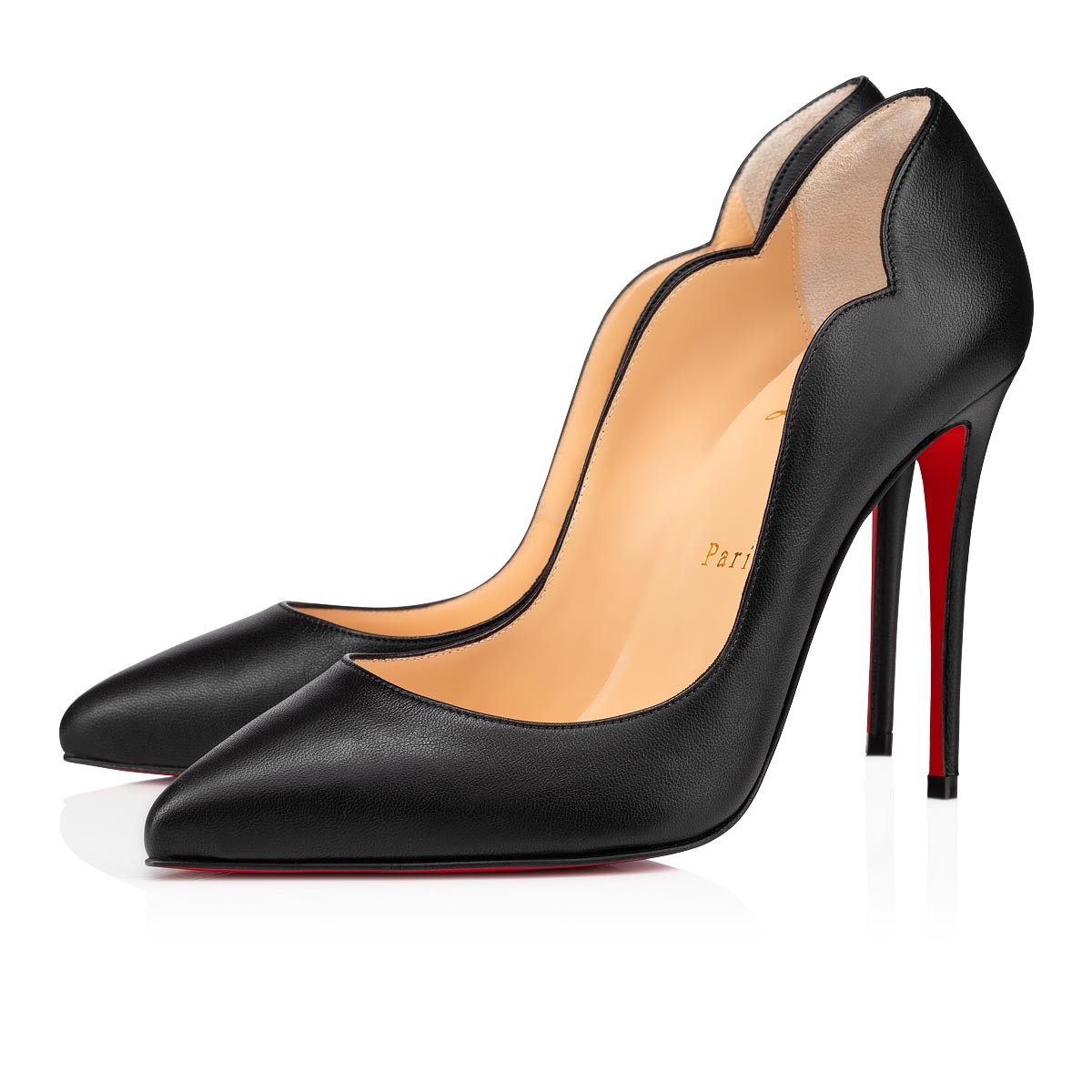 Hot Chick 100 mm Black Nappa Leather Pumps
