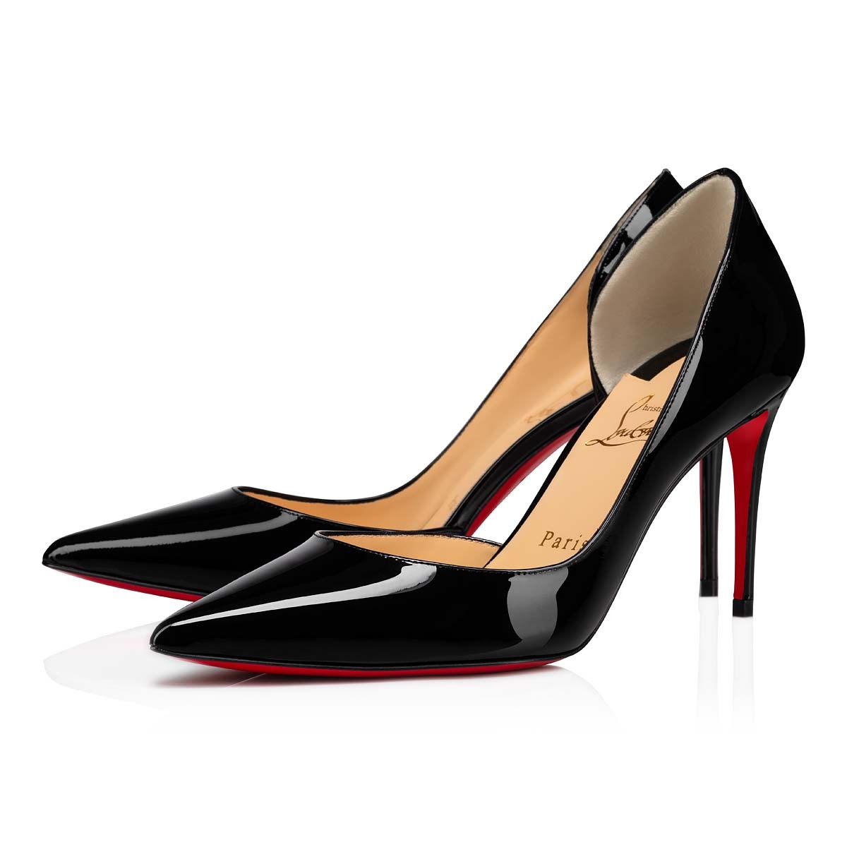 Iriza 85 mm Black Patent Calf Leather Pumps