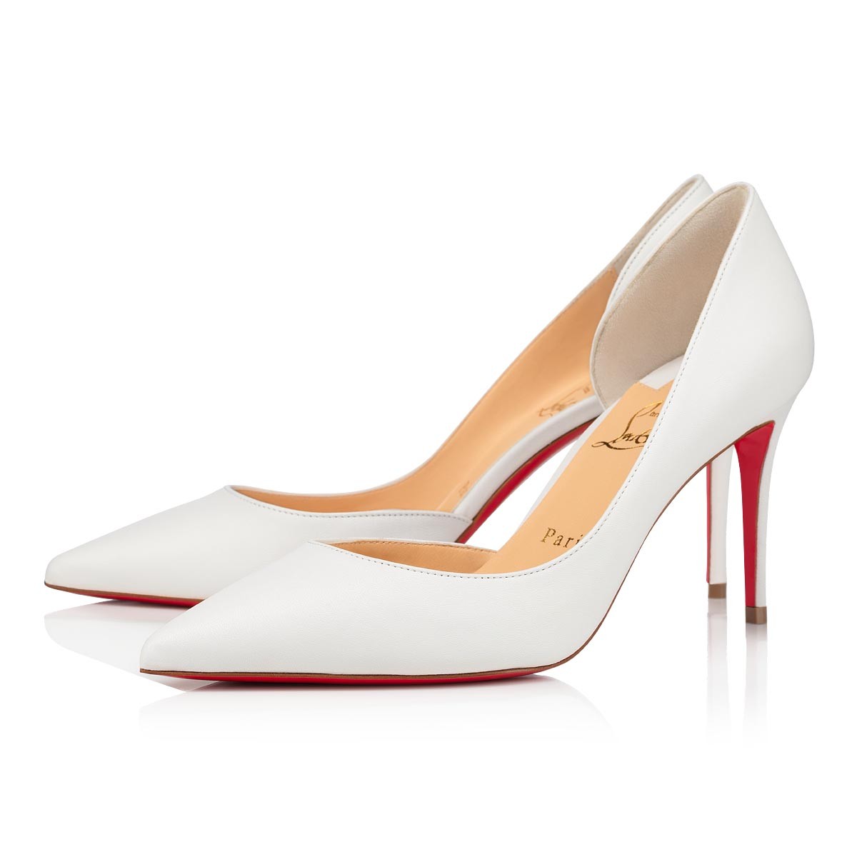 Iriza 85 mm Bianco Nappa Leather Pumps