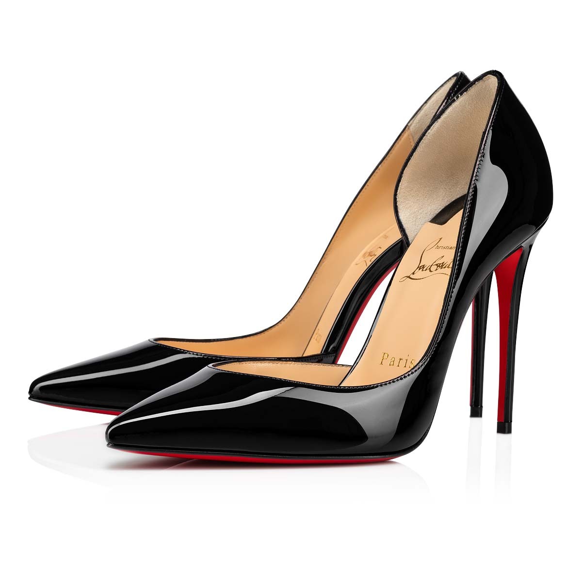 Iriza 100 mm Black Patent Calf Leather Pumps