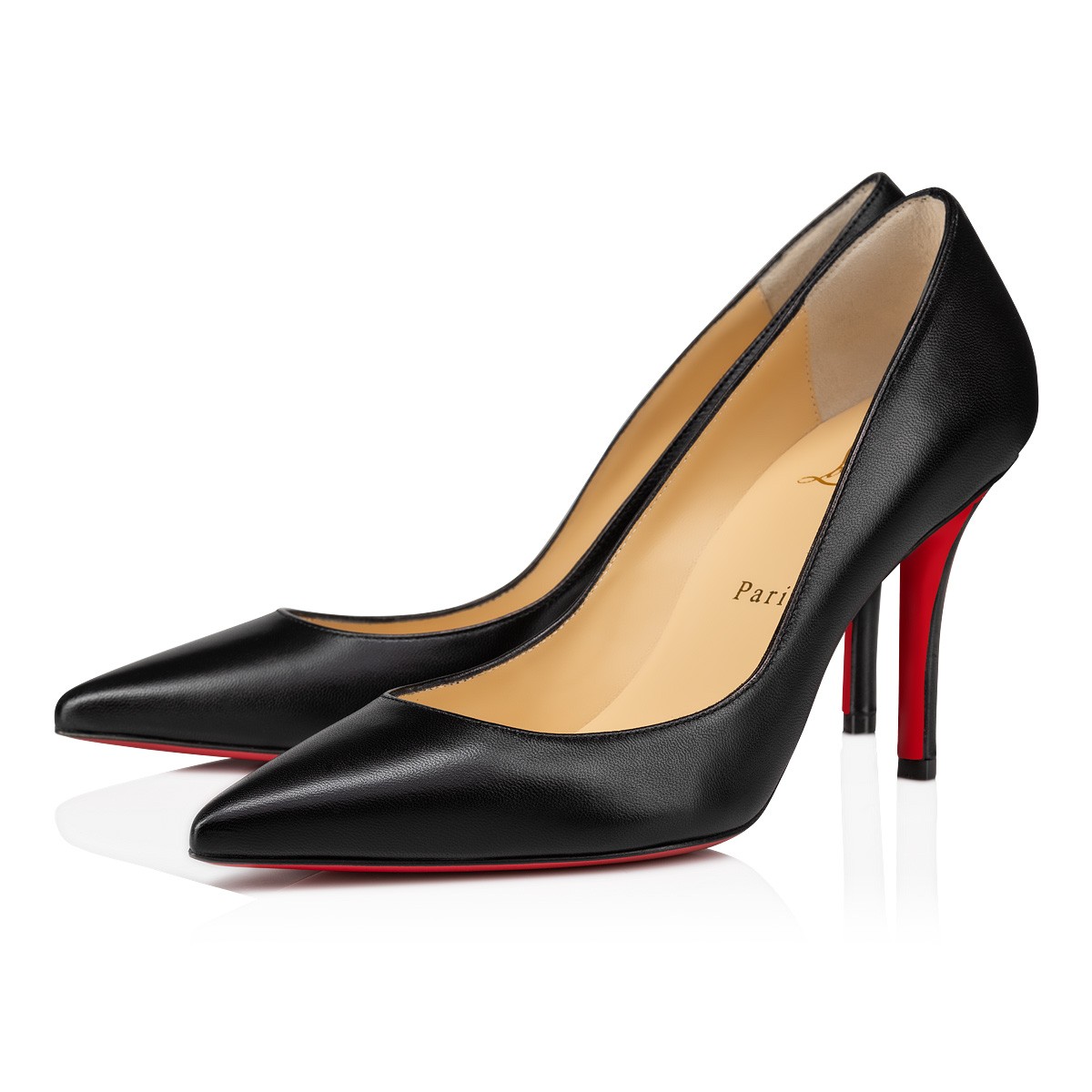 Apostrophy Pump 85 mm Black Nappa Leather Pumps