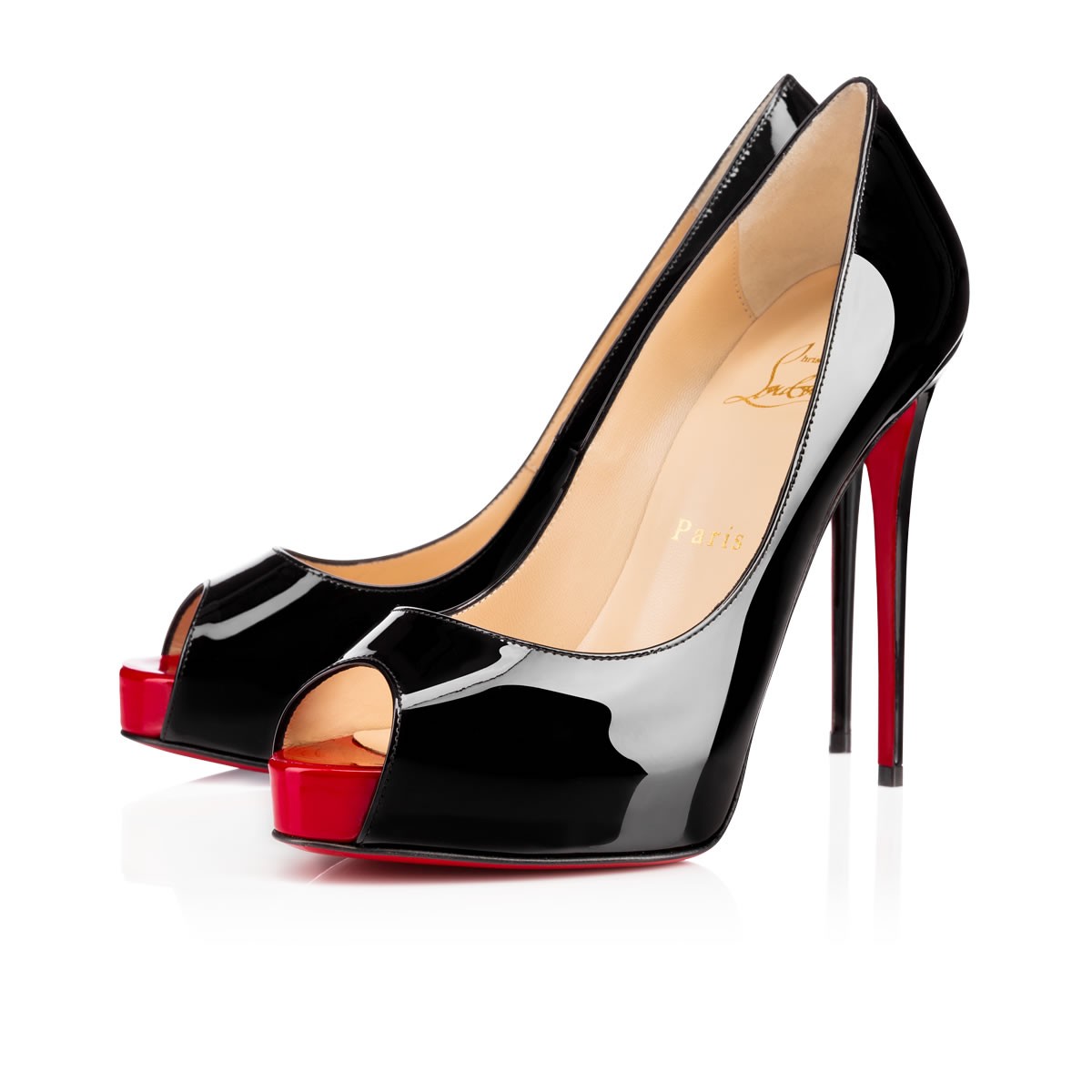 New Very Privé 120 mm Black Open Toe Pumps
