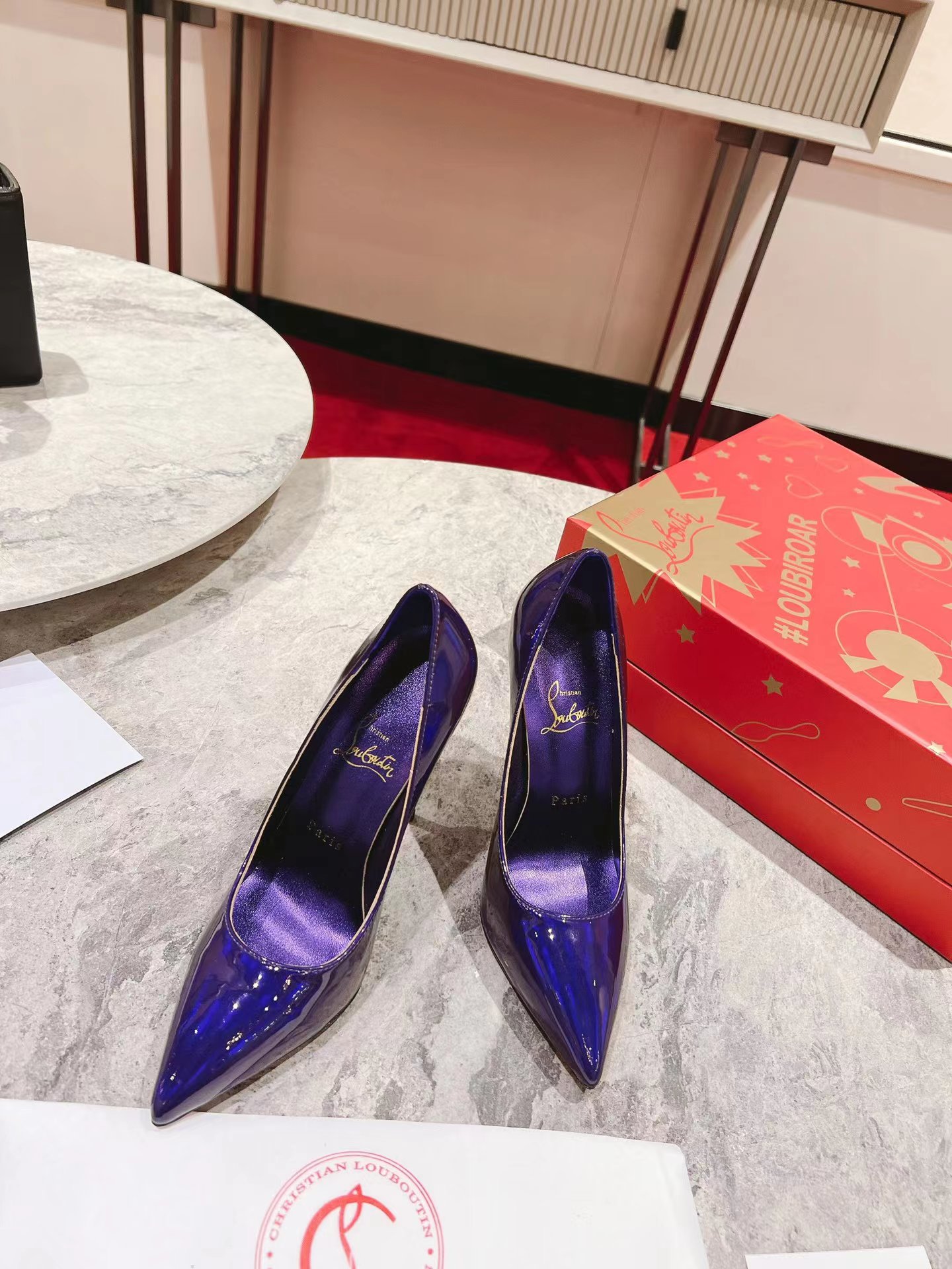 So Kate 120 mm Pumps Loubi Patent Calf Psychic Purple