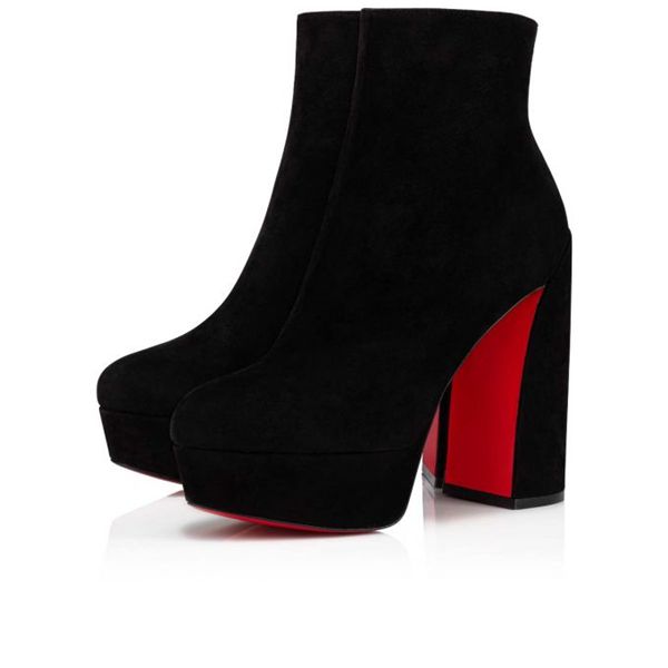 Spikita Booty Movida 130 mm Black Suede Ankle Boots