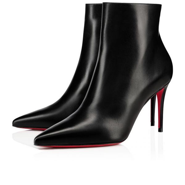 Ankle Boots Spikita Booty So Kate 85 mm Black Calfskin Leather