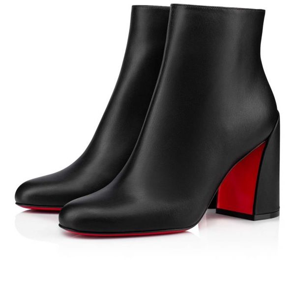 Ankle Boots Spikita Booty Turela 85 mm Black Calfskin Leather