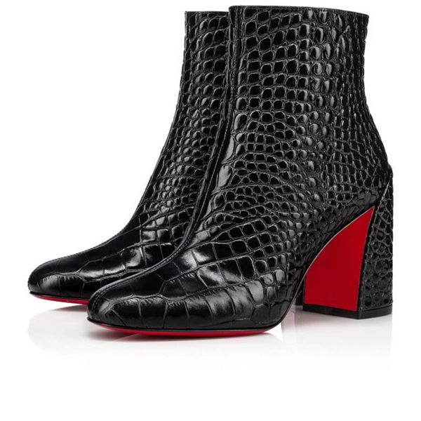 Ankle Boots Turela Booty 85 mm Black Calfskin Leather