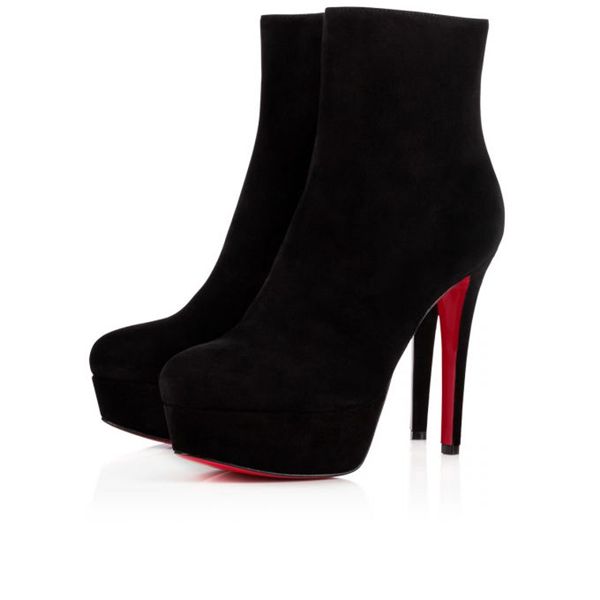 Ankle Boots Spikita Booty Bianca 120 mm Black Suede