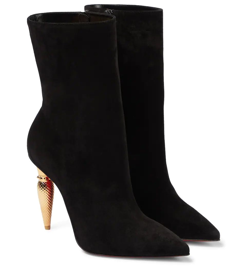 Ankle Boots Lipbooty 100 mm Black Veau Velours