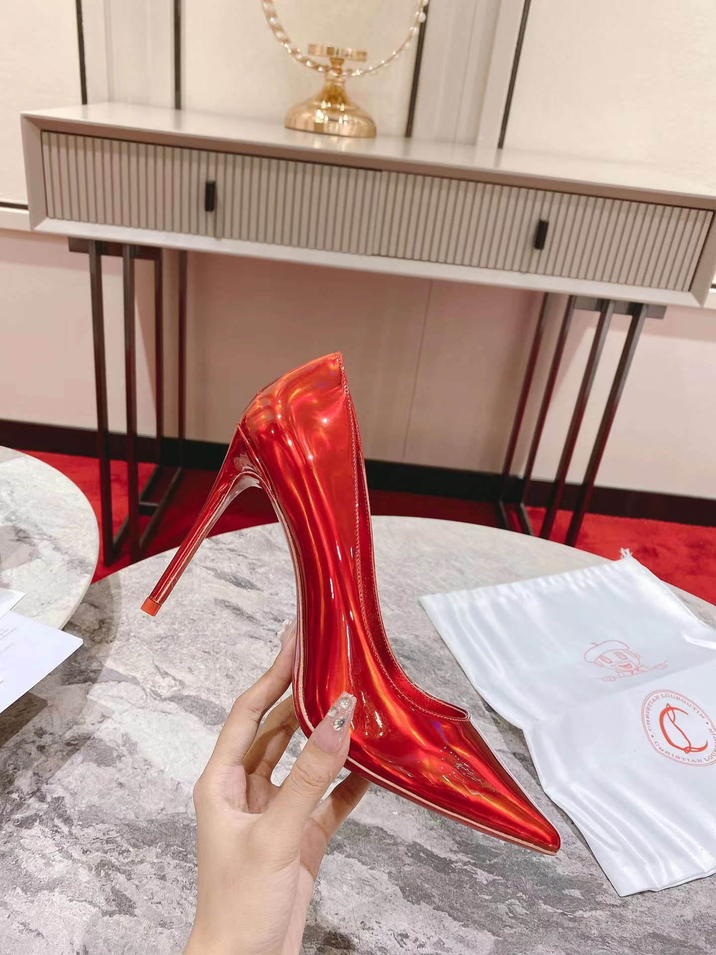 So Kate 120 mm Pumps Loubi Patent Calf Psychic