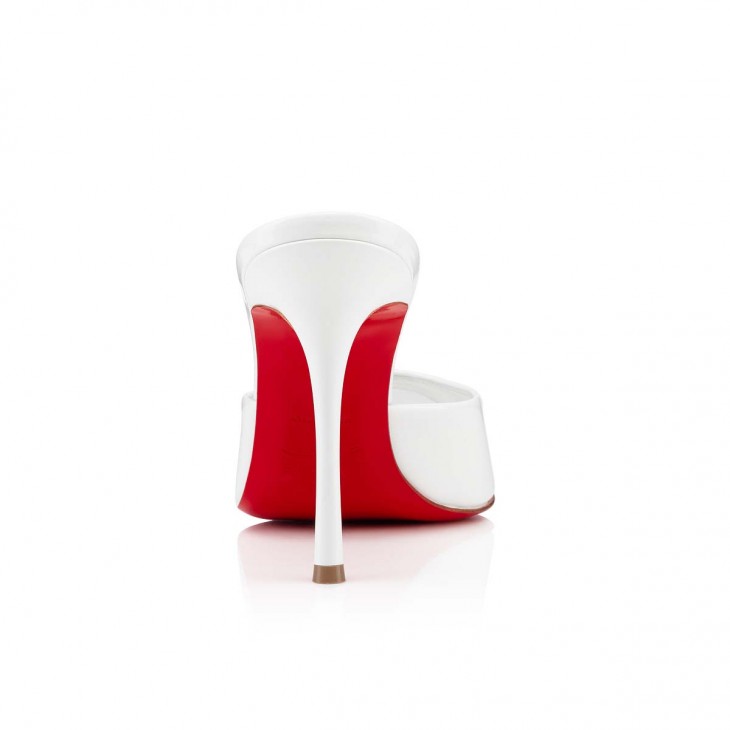 Me Dolly 100 mm Mules Patent Calf Bianco