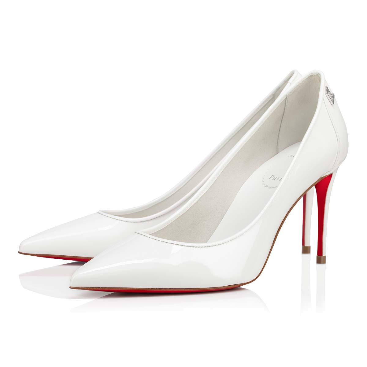 Sporty Kate 85 mm Patent Leather White 22S