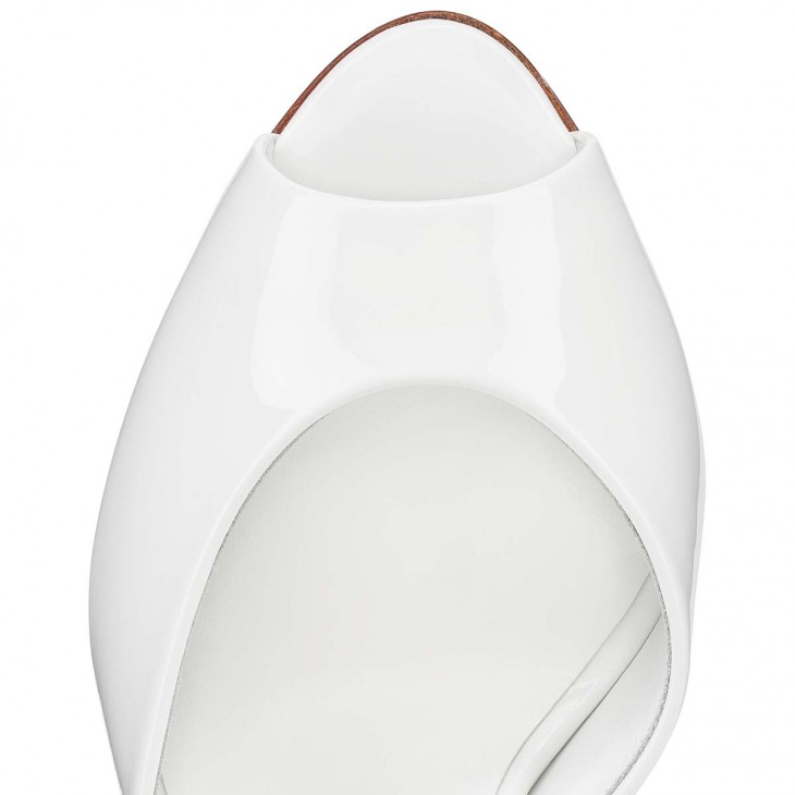 Me Dolly 100 mm Mules Patent Calf Bianco