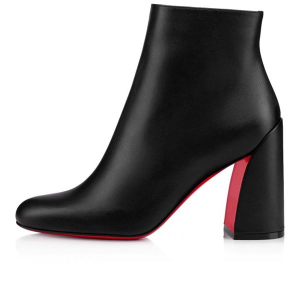 Ankle Boots Spikita Booty Turela 85 mm Black Calfskin Leather