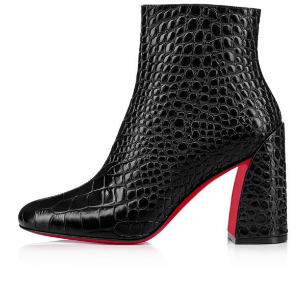 Ankle Boots Turela Booty 85 mm Black Calfskin Leather