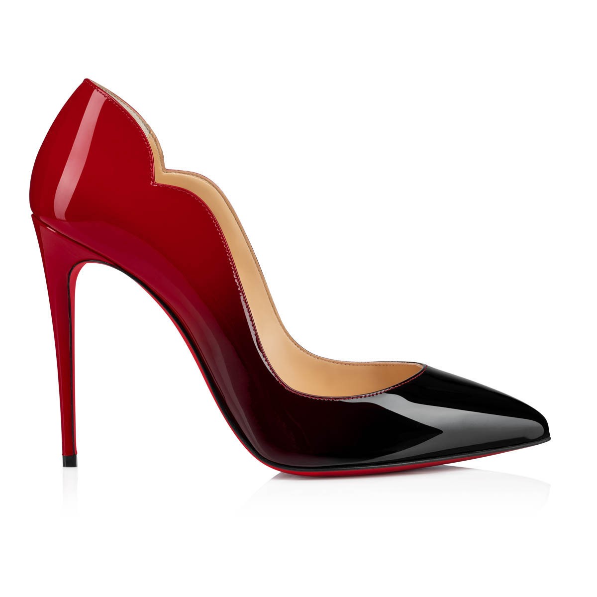 Hot Chick 100 mm Black Dégradé Patent Calf Pumps