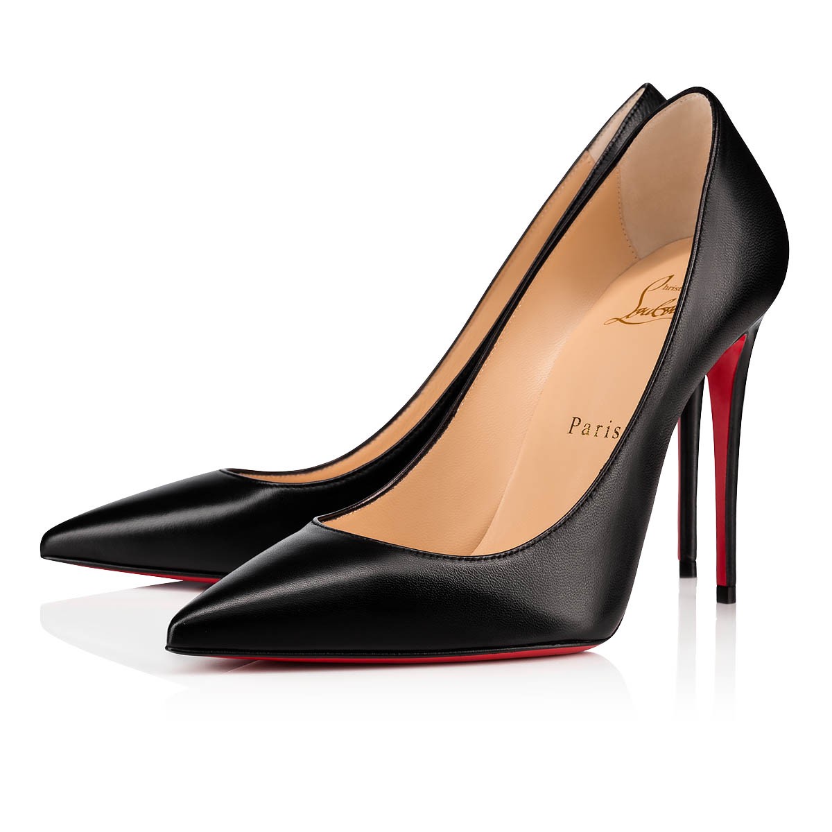 Kate 100 mm Black Nappa Leather Pumps