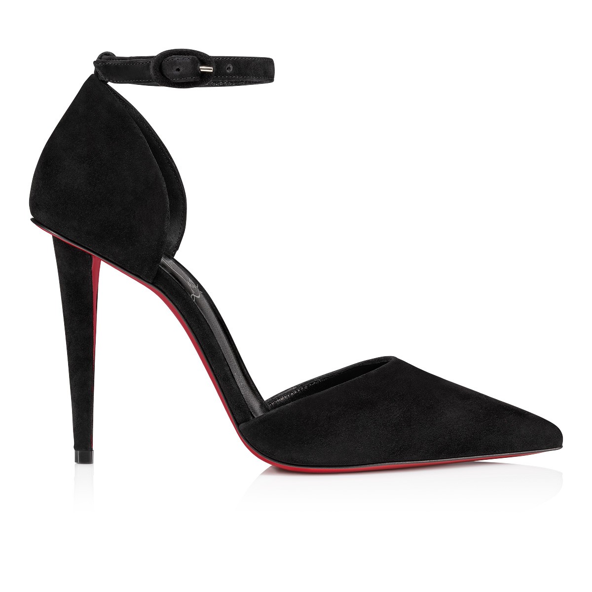 Astrida Bride 100 mm Strappy Veau Velours Black Pumps