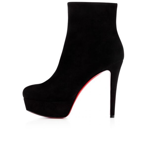 Ankle Boots Spikita Booty Bianca 120 mm Black Suede