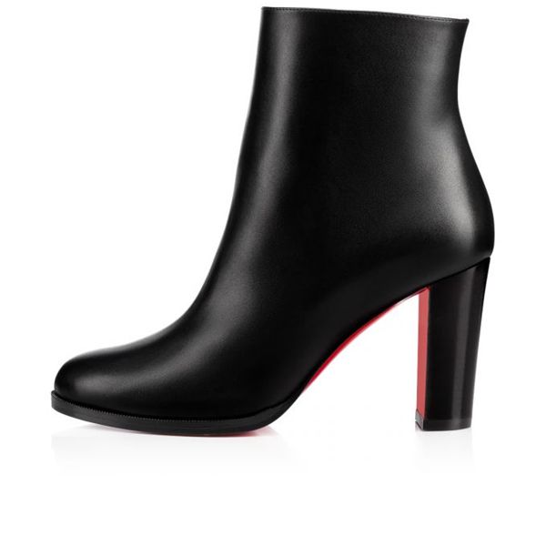Ankle Boots Spikita Booty Adox 85 mm Black Calfskin Leather