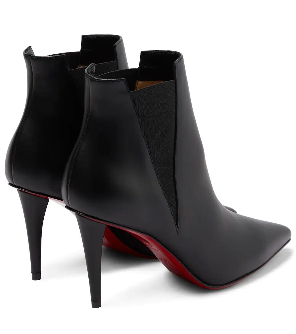 Ankle Boots Astribooty 100 mm Black Calfskin Leather
