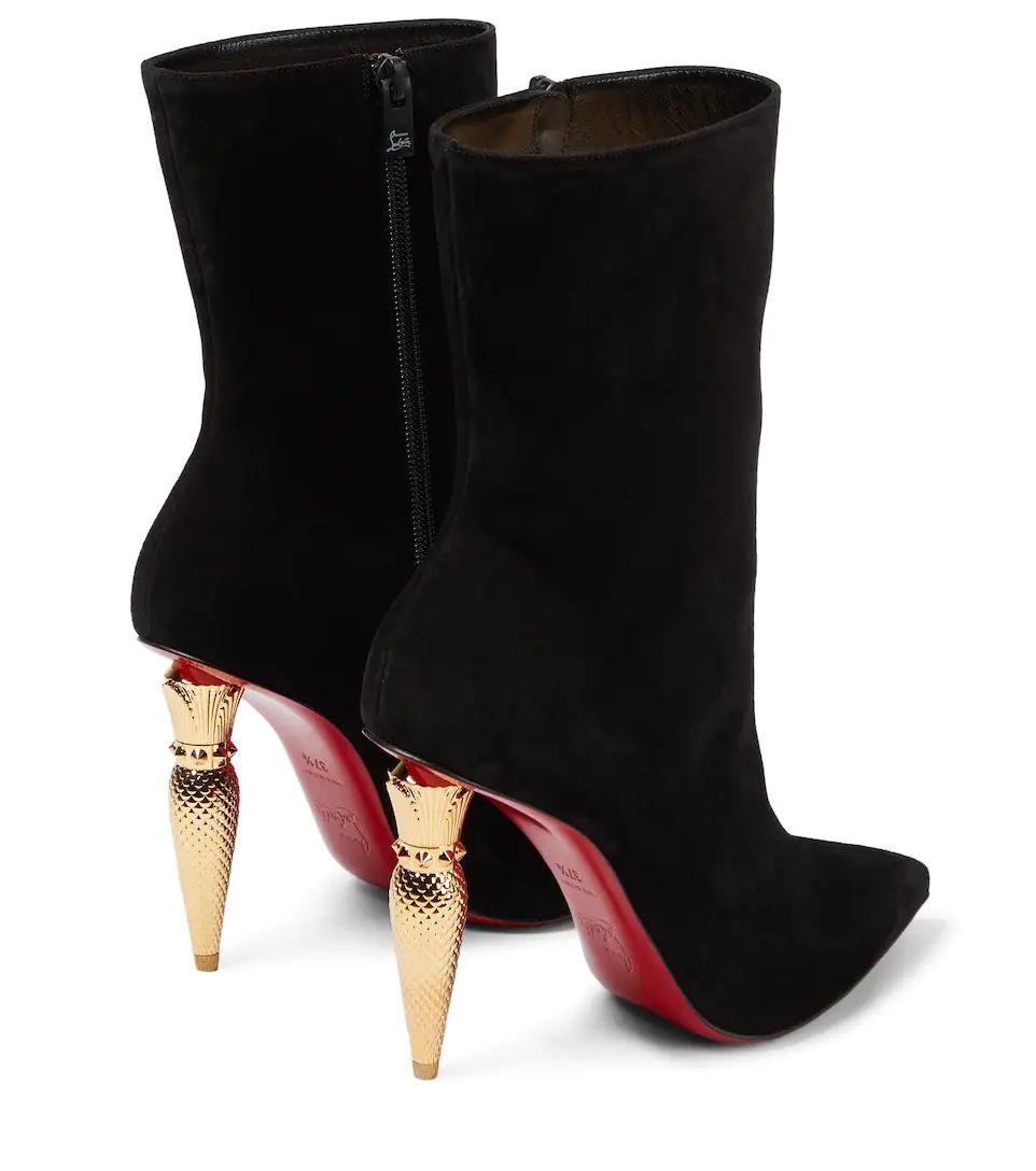 Ankle Boots Lipbooty 100 mm Black Veau Velours