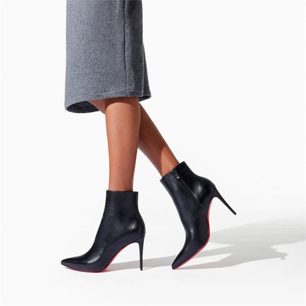 Ankle Boots Spikita Booty So Kate 85 mm Black Calfskin Leather