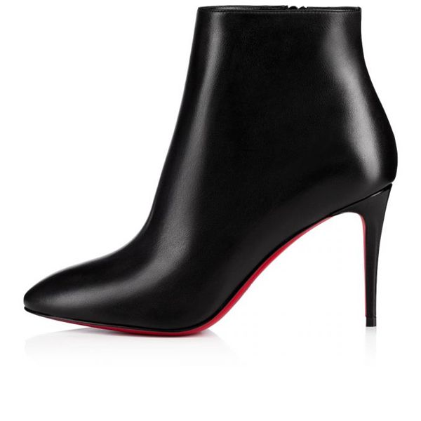 Ankle Boots Eloise Booty 85 mm Black Calfskin Leather