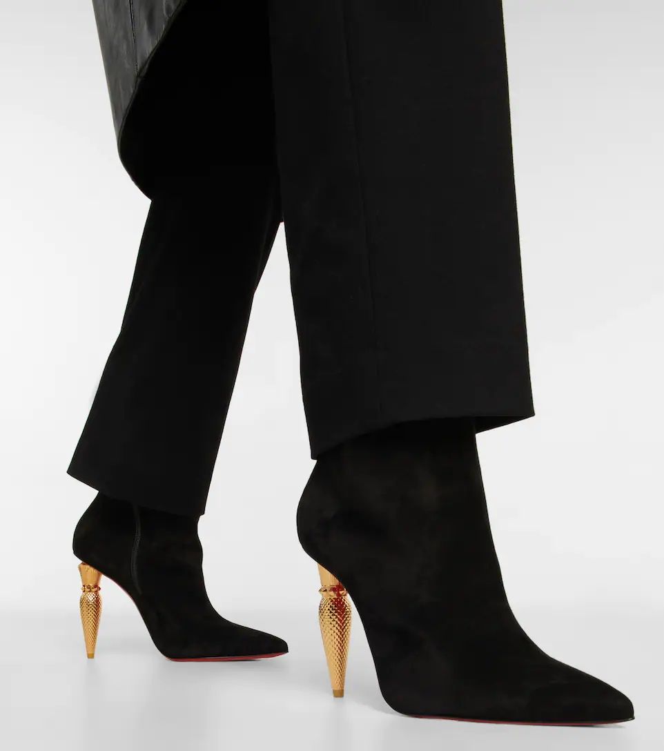 Ankle Boots Lipbooty 100 mm Black Veau Velours