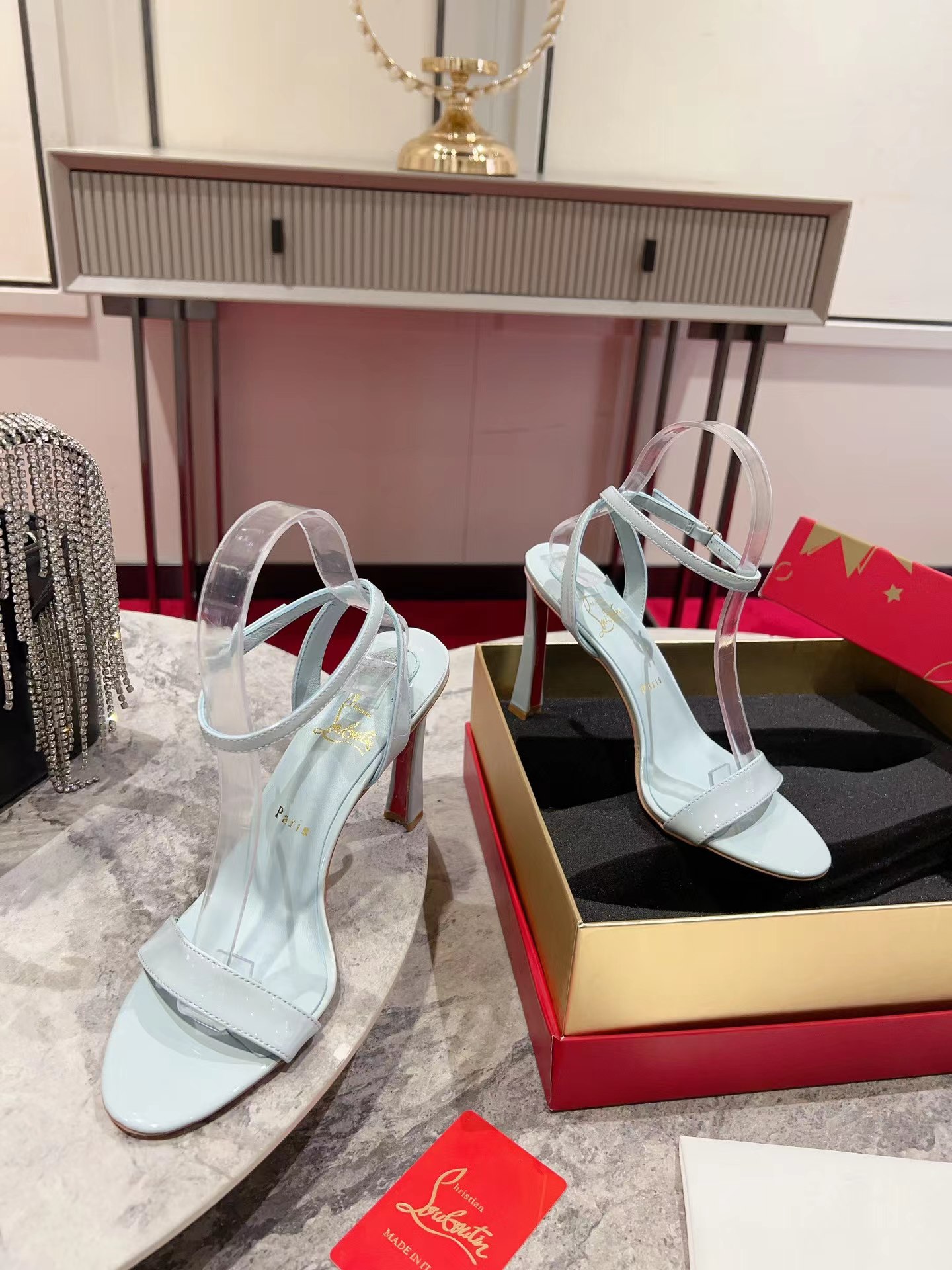 Condora Queen 100 mm Sandals Patent Leather Paseo