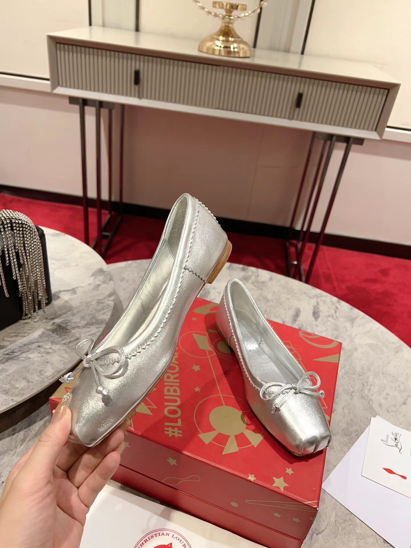 Mamadrague Ballerinas Nappa Leather Silver