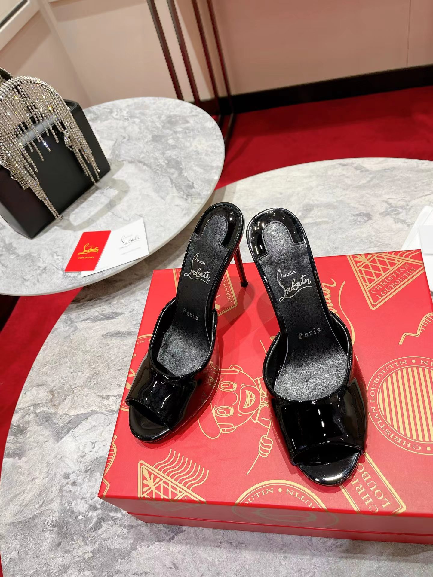 Me Dolly 100 mm Mules Patent Calf Black