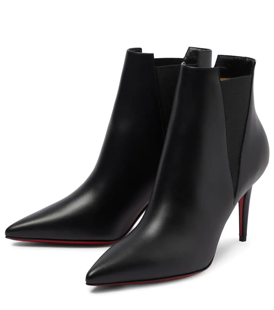 Ankle Boots Astribooty 100 mm Black Calfskin Leather