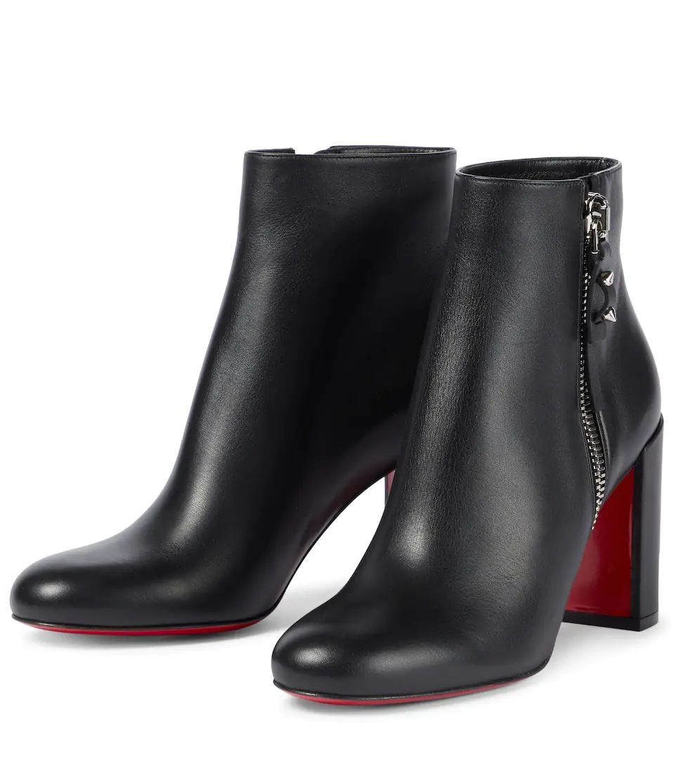 Ankle Boots Ziptotal 85 mm Black Calfskin Leather