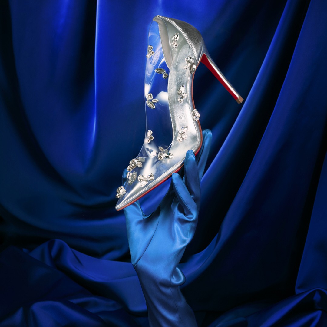 Degraqueen Pump 100 mm PVC and Iridescent Nappa Leather Silver Pumps