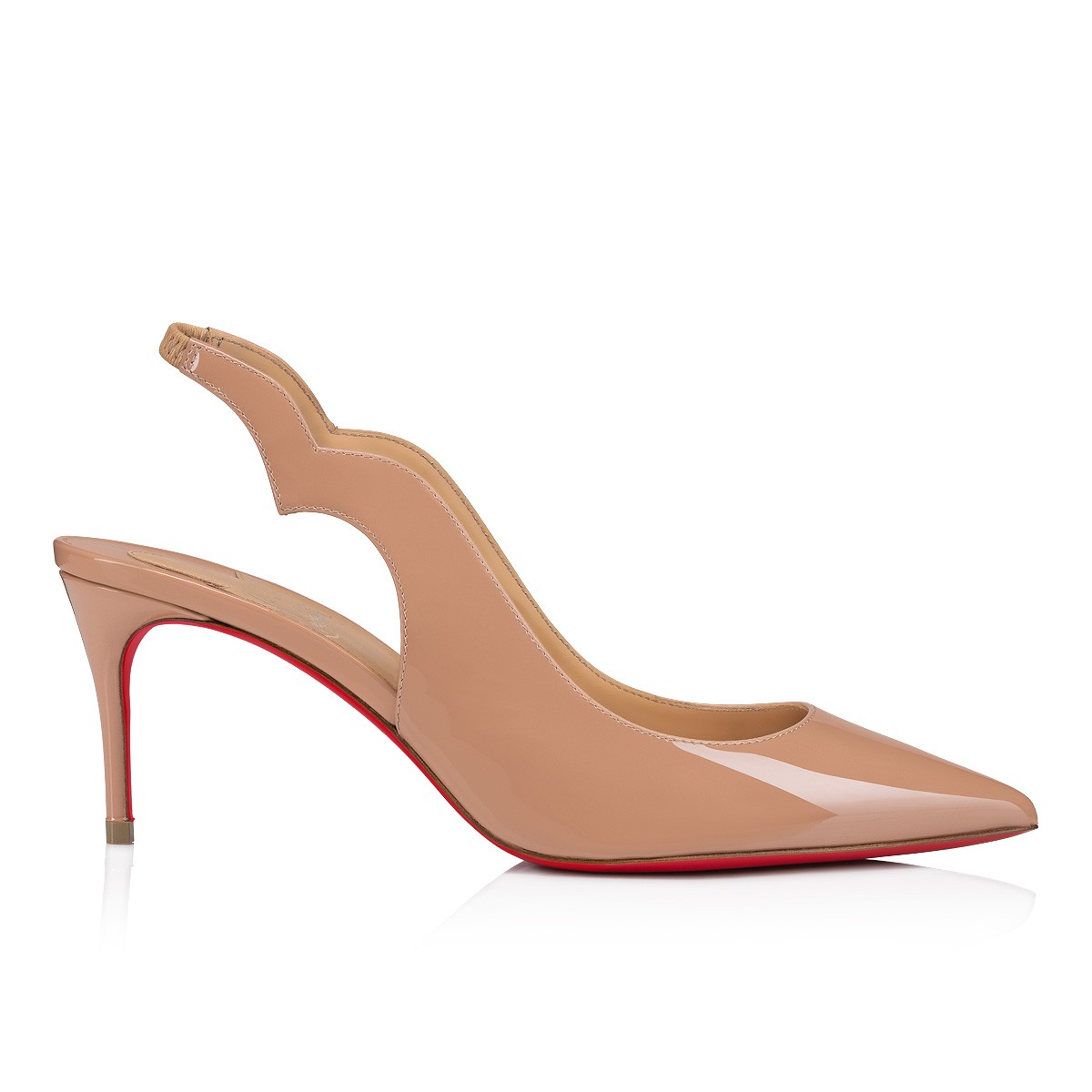 Hot Chick Sling 70 mm Blush Patent Leather Pumps