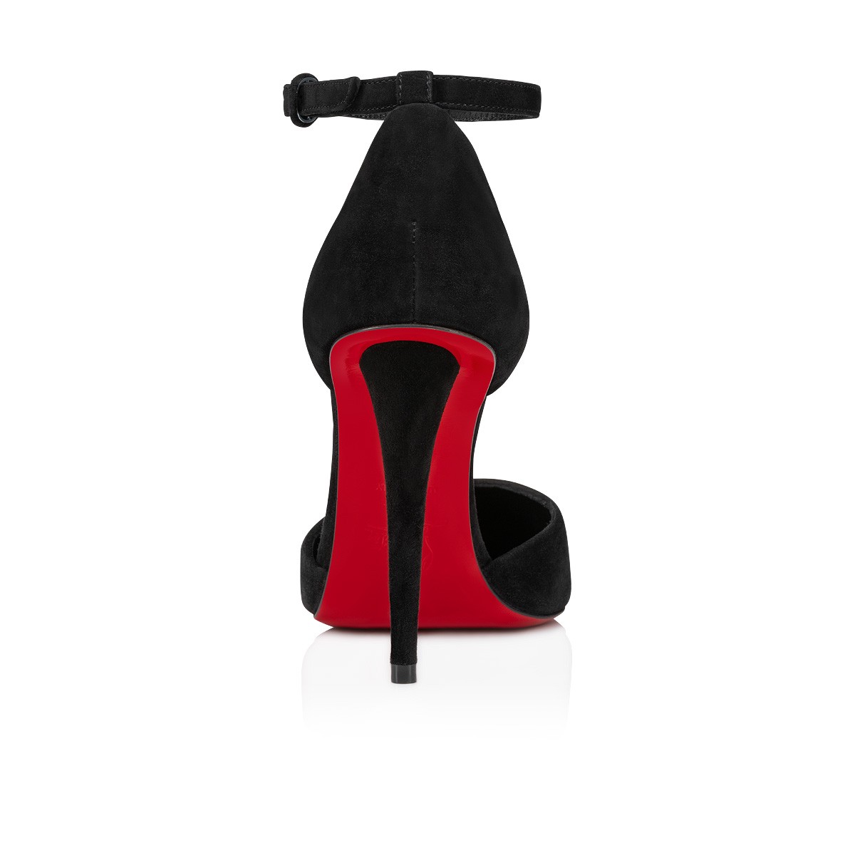 Astrida Bride 100 mm Strappy Veau Velours Black Pumps