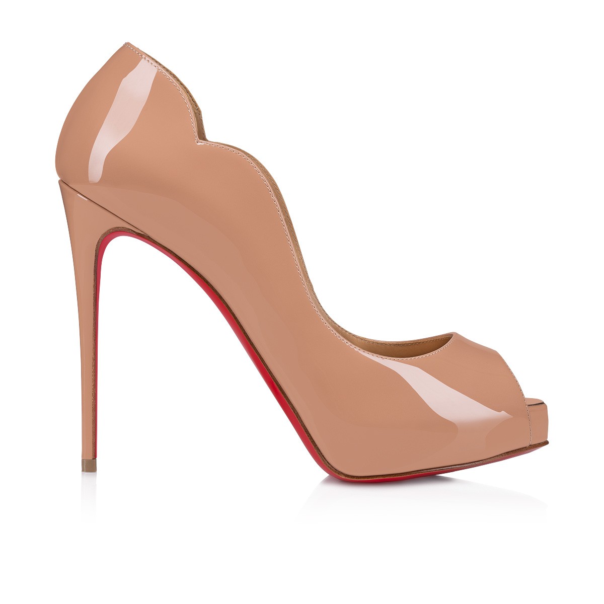 Hot Chick Alta 120 mm Blush Patent Leather Pumps
