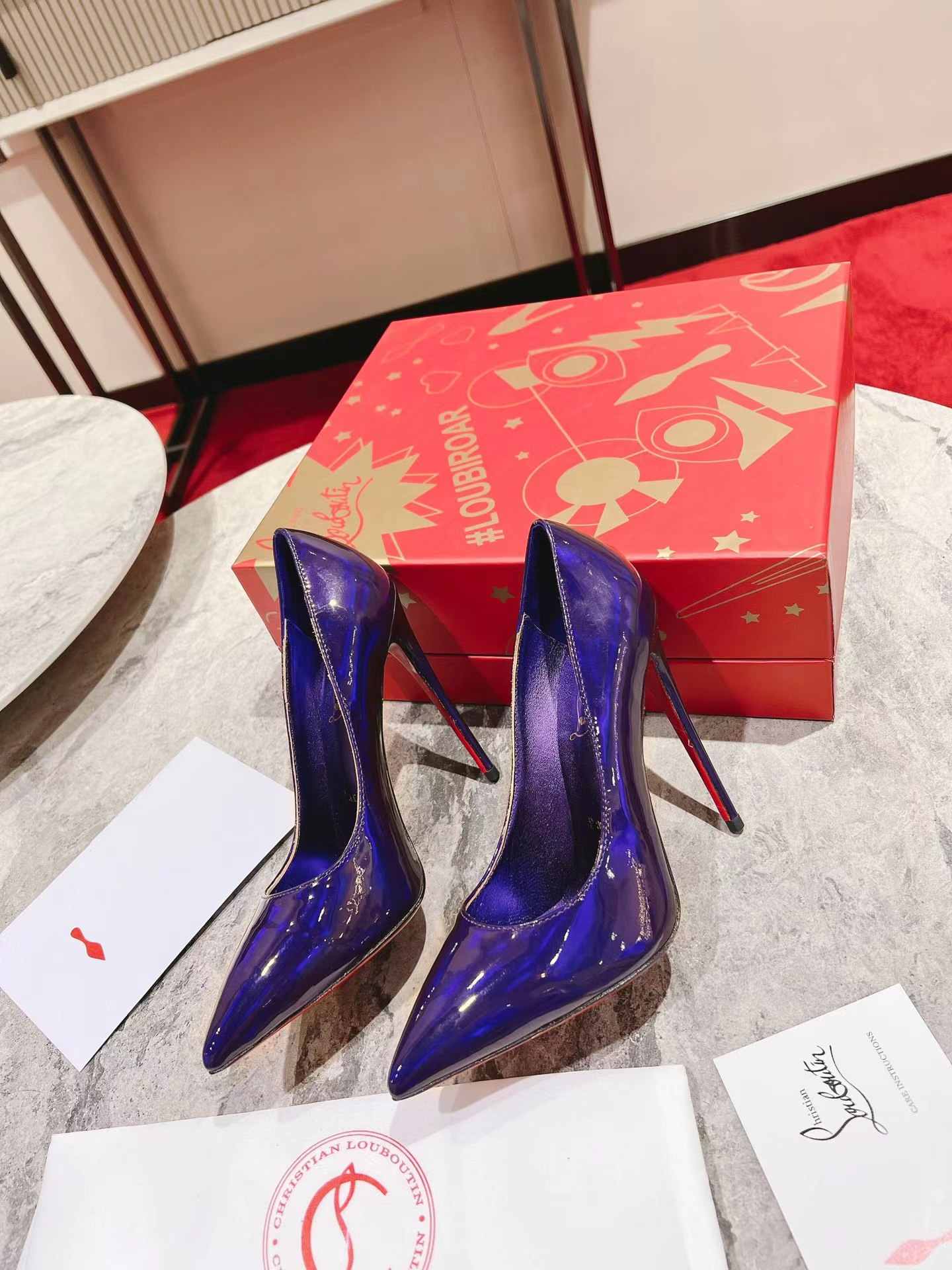 So Kate 120 mm Pumps Loubi Patent Calf Psychic Purple