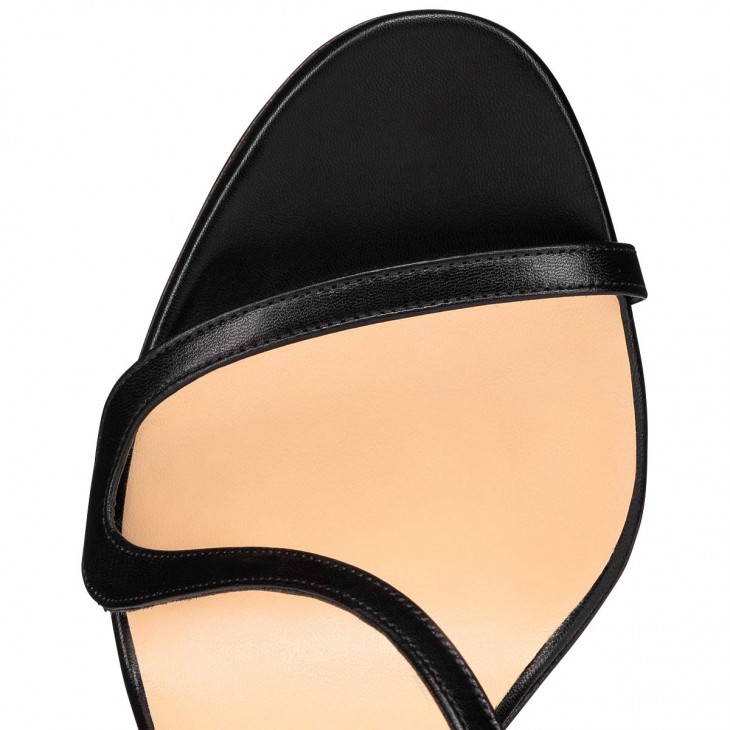 Rosalie 100 mm Sandals Leather and PVC Black