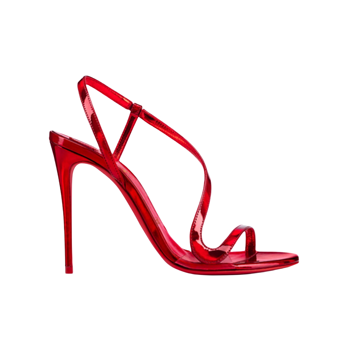 Rosalie 100 mm Sandals Leather and PVC Red