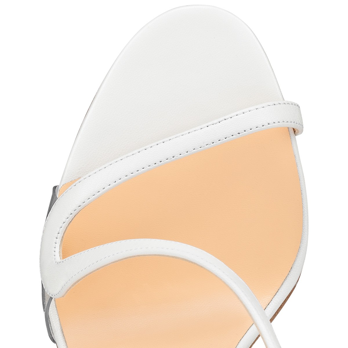 Rosalie 100 mm Sandals Leather and PVC Bianco