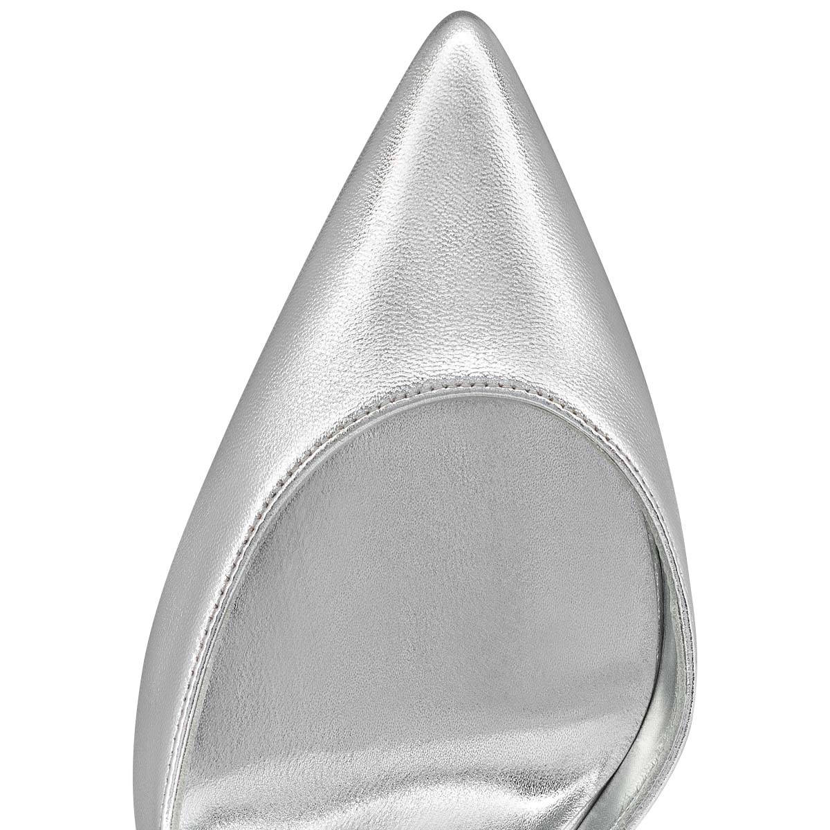 Iriza 100 mm Silver Nappa Leather Pumps