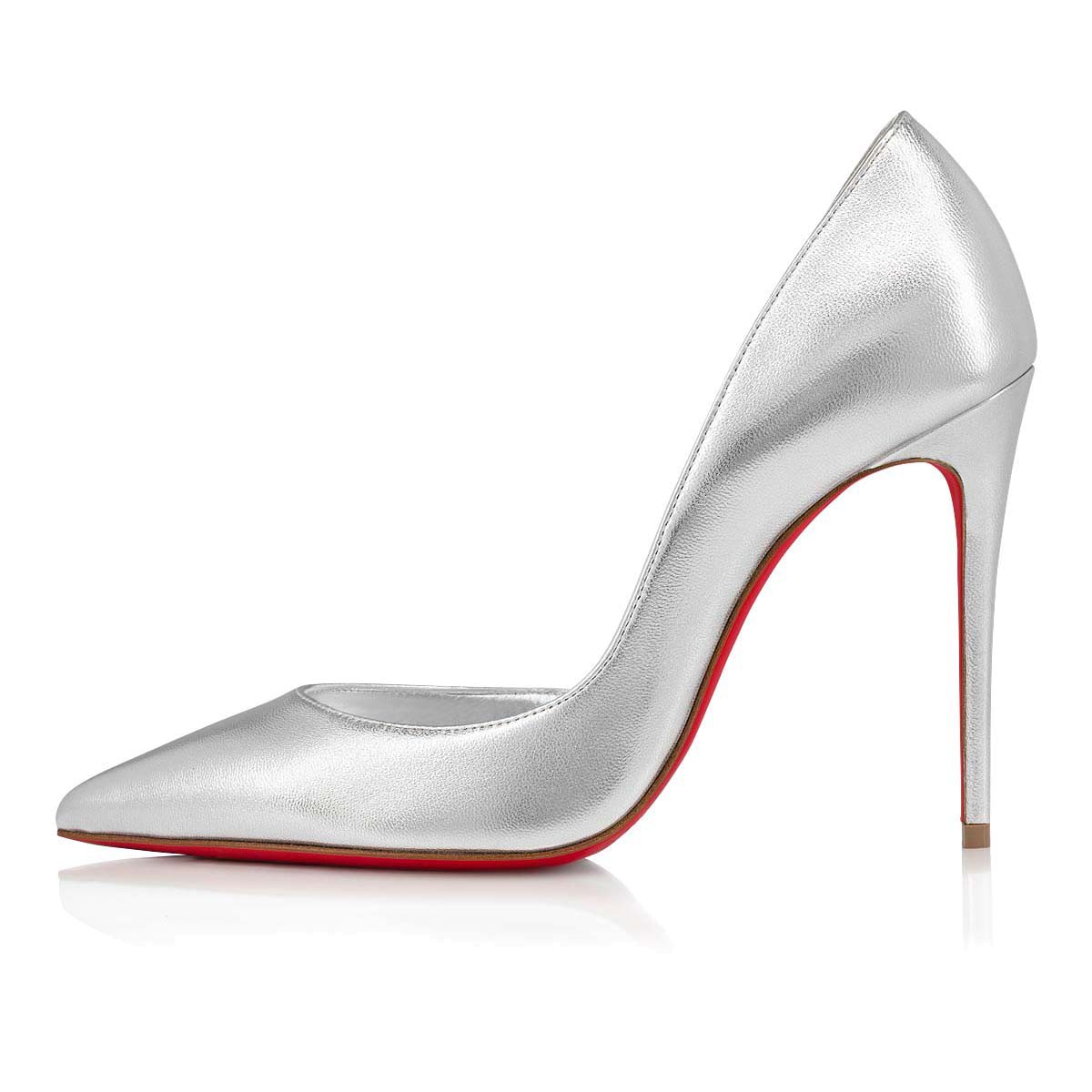 Iriza 100 mm Silver Nappa Leather Pumps