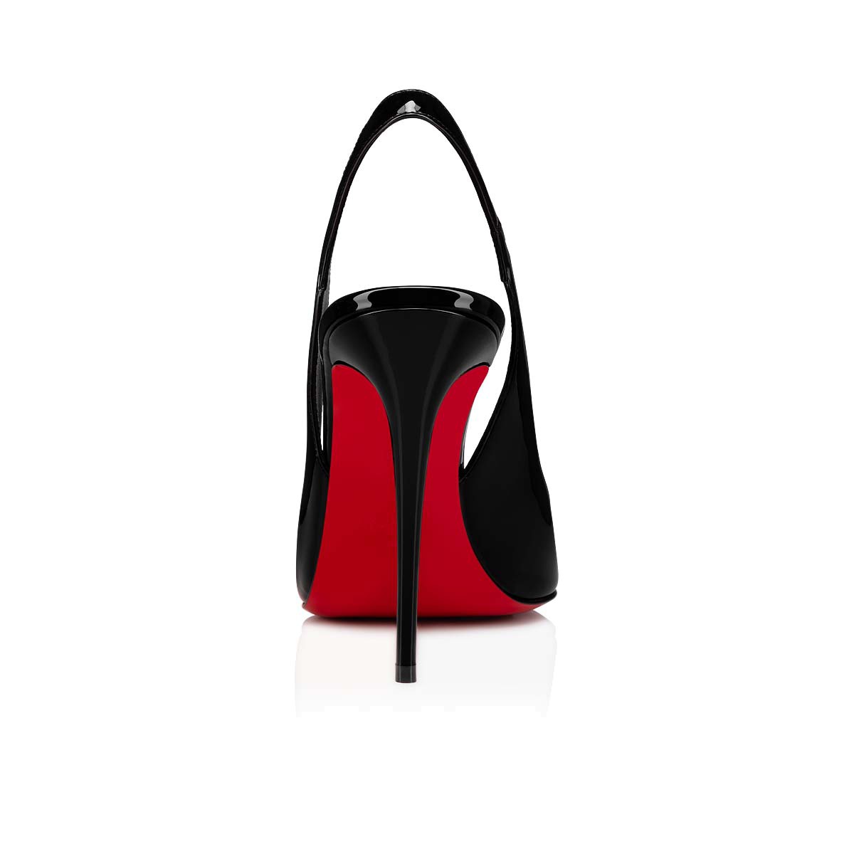Hot Chick Sling 100 mm Patent Calf Leather Black